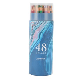 Water Color Pencils Assorted Colors Presharpened Vibrant Hex Penholder Colored Pencils for Coloring Painting Design 48 Colors