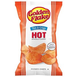 Golden Flake Hot Potato Chip 4.625oz. (4pack)