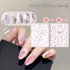 Chisafly Nail Stickers, Flowers, Cherry Blossoms, Nail Stickers, Double Cherry
