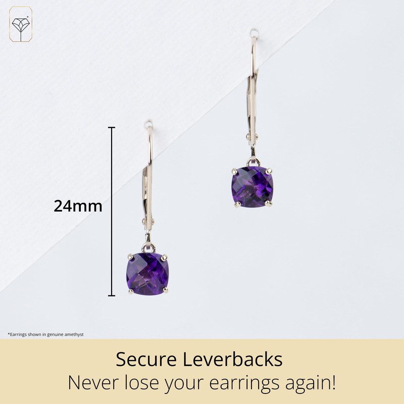 MAX + STONE 10k White Gold Cushion-Cut Checkerboard Created Ruby