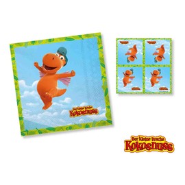 Dh-Konzept: 20 Napkins * The Little Dragon Coconut * for Children's Party and Children's Birthday | Children's Napkins Party Set
