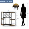 JKsmart Wine Bar Cabinet with LED Lights, Mini Wine Rack