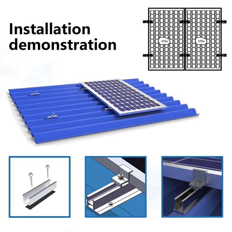 Soportes de montaje en panel solar para panel solar, soportes