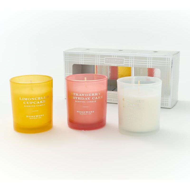 QVC HomeWorx by Slatkin + Co. 3pc Delectable Deserts Candle