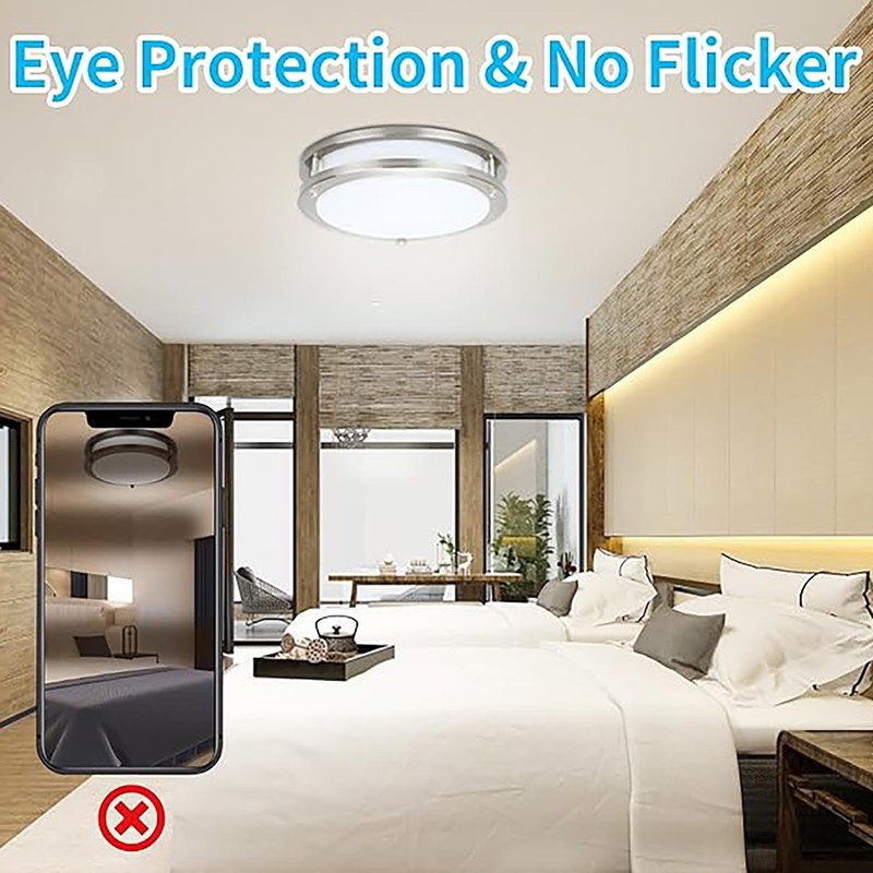 Drosbey 36W Dimmable LED Flush Mount Ceiling Light Fixture, Kitchen