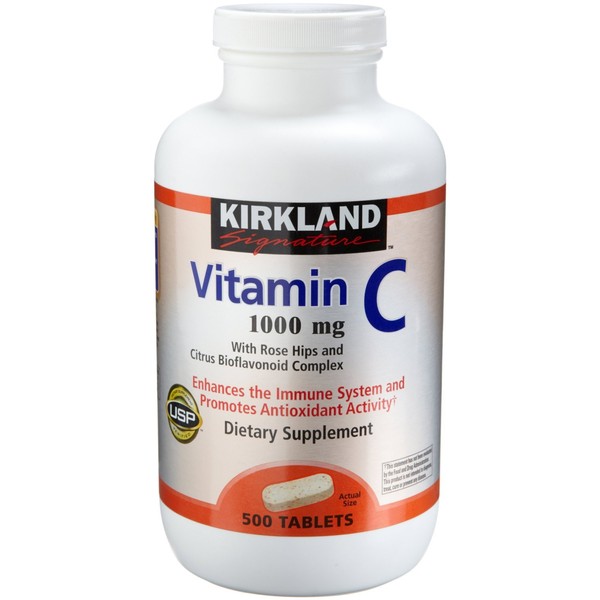 Kirkland Vitamin C with Rose Hips and Citrus Bioflavonoid Complex (1000 mg), 1000-Count ((1000 mg ))