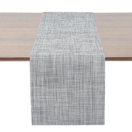 Myir JUN Table Runner, Modern Table Runner, Washable Table Runner, Outdoor Heat-Insulated PVC for Homes, Restaurants, Hotels etc., 30 x 140 cm (Light Grey)