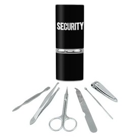 GRAPHICS & MORE Security Stainless Steel Manicure Pedicure Grooming Beauty Care Travel Kit