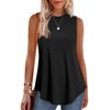 OFEEFAN Womens Tops Summer 2025 High Neck Black Tank Top