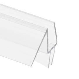 Prime-Line M 6256 Frameless Shower Door Bottom Seal for 1/4 in. Thick Glass Doors, Dual Flap and 45 Degree Drip Guard, 36 in., Clear Vinyl (Single Pack)