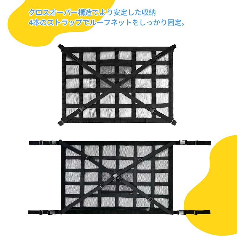 Car Ceiling Storage Net, Car Storage, Ceiling, Drop Prevention, Double