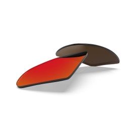 BlazerBuck Anti-salt Polarized Replacement Lenses for Oakley Crankshaft OO9239 - Fire Red