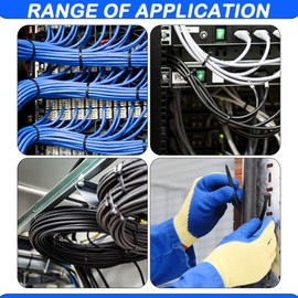 Cable Ties Black,100 Pack Premium Nylon Zip Ties 200mm x 4.8mm,Plastic Self Locking Heavy Duty Cable Tie Wraps for Cables,Indoor,Outdoor,Home,Garden,Office and DIY