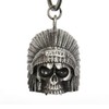 Milwaukee Leather MLB9002 'Native Skull' Motorcycle Good Luck Bell |