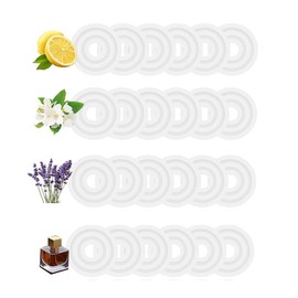 DEUDSORY 24Pcs Replacement Fragrance Disc Towel Warmer Bucket Fragrance Scented Pads with 4 Flavors, 1.7 x 1.7 x 0.2 inches