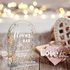 Acrylic Wedding Signs, Flower Bar Signs for Marriage Reception, Flower