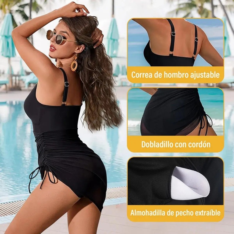 Trajes De Baño Sexy De Una Pieza Con Cintura Alta