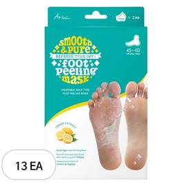 Arial Smooth & Pure Foot Peeling Mask, 34g, 13 pieces, 2 sheets / 아리얼 스무스 앤 퓨어 풋 필링 마스크, 34g, 13개, 2매