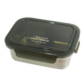 Sabu Marit 412202 Stainless Steel 4-Point Locking Lunch Container, L, Khaki, Capacity: 47.2 fl oz (1,200 ml)