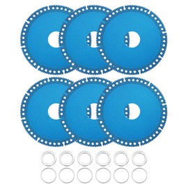 HARFINGTON 6pcs 4" Diamond Saw Blade, 7/8" (22mm) Arbor Cut Off Wheels, Diamond Cutting Disc Multifunction Tile Concrete Ceramic Marble Blade with 5/8" 25/32" Washer for Grinder, Blue