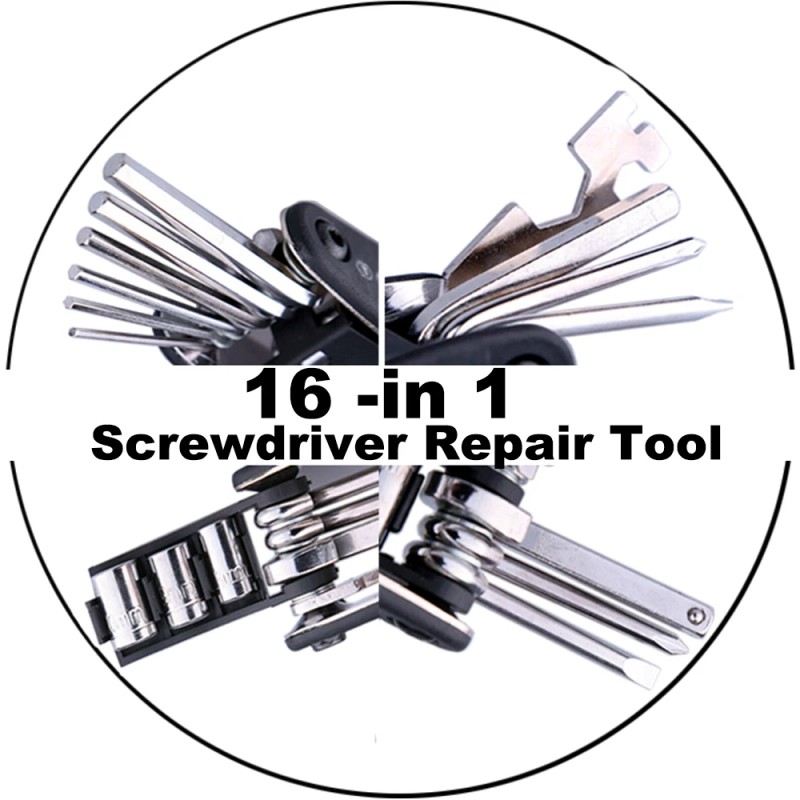 SHENKENUO Multifunction Repair Tool Kit Key Hex Socket Wrench