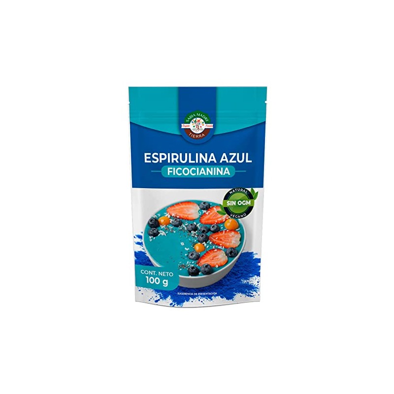 SABIA MADRE TIERRA | Espirulina azul 100g, Ficocianina, 100% natural,