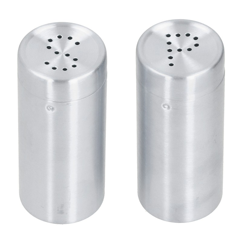 2pcs Spice Jar Stainless Steel Seasoning Bottle Salt and Pepper