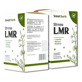 Smart Herb Paquete Stress LMR, Suplemento Alimenticio, 2 Piezas (30 Cpsulas cu) con Lavanda, Melissa y Rhodiola para Reducir Ansiedad y Nerviosismo   