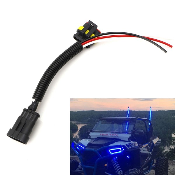 iJDMTOY Tail Light In-line Auxiliary Power Plug/Harness Compatible With 2015-up