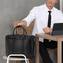 Accordian File Organizer with Handle,13 Pocket Expanding File Folder with Zipper & Labels,Briefcase,15.6 in Laptop Bag Portable Document Organizer Accordion File Keeper for Letter Size (Black)