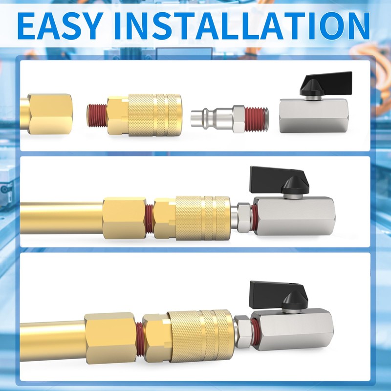 ChillWaves Brass Mini Ball Valve, Shut Off Switch Ball Valve