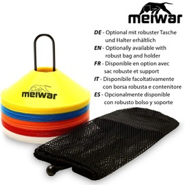 meiwar Football Hat Marking Cones Set for Football Training Set of 50 or 20, orange