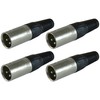 GLS Audio XLR Male Plugs Connectors XLR-M Plug - 4