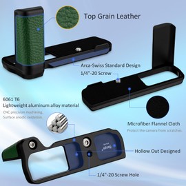 Haoge HG-S9-G Handle HandGrip for Panasonic LUMIX S9 Camera Body S9K L-Shape Grip Bracket Green