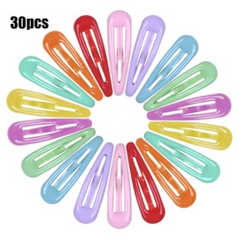 Pack of 30 Hair Clips Girls, 4 cm Baby Hair Clips, Colourful, Children's Hair Clips, Small, Metal Snap Barrette Hair Accessories, Multicoloured with Storage Box, for Children, Girls, Toddlers, Women