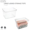 Simplify 4 Pack Large Lidded Storage Bin | Multipurpose Organizer