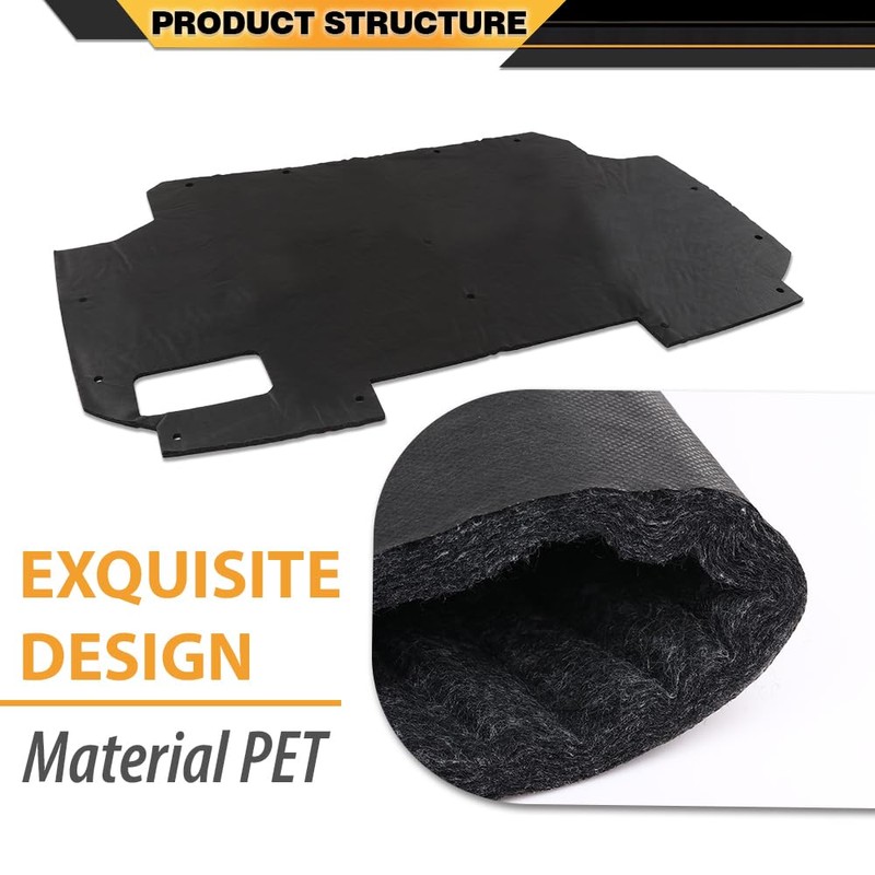 CNNELL Hood Insulation Pad with Clips Compatible with Ford F150