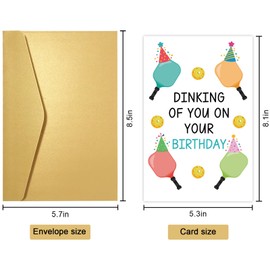 Obbyidk Funny Pickleball Birthday Card, Pun Birthday Card for Pickleball Lover, Humorous Sport Themed Birthday Card, Thinking of You on Your Birthday