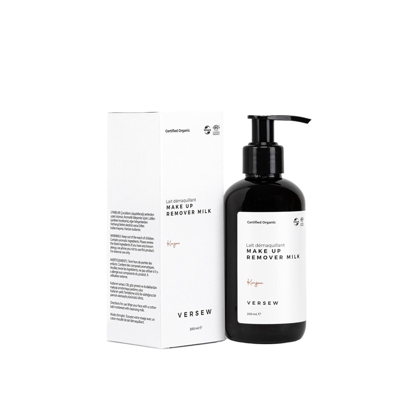 Versew Organic Vegan Moisturising Facial Cleanser, Makeup Remover, Daily Use,