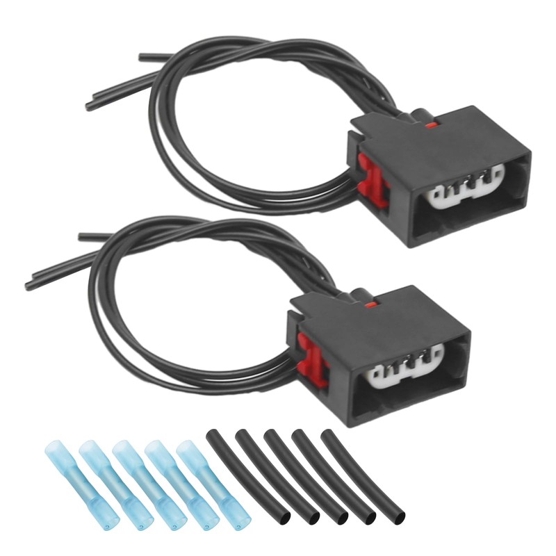 Vkinman 2Pcs 68065016AB Front Turn Signal Light Connector Plug Harness
