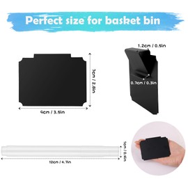 14 Pcs Basket Labels Clip On Set,Mini Chalkboard Signs with Clip for Basket Bin,Include 12 Pcs Chalkboard Labels for Organizing,1 Pcs Chalk Marker and 1 Pcs Magic Eraser