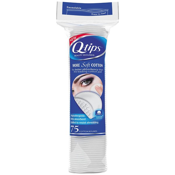 Q-tips Cotton Rounds, Beauty 75 ct