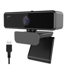 Nuroum V11 2K Webcam for PC, with Noise-Cancelling Microphone & Privacy Cover, 90° Wide Angle 1080P/60fps, USB Plug&Play Computer Web Camera for Laptop/Desktop, Video Calling/Conferencing, grey