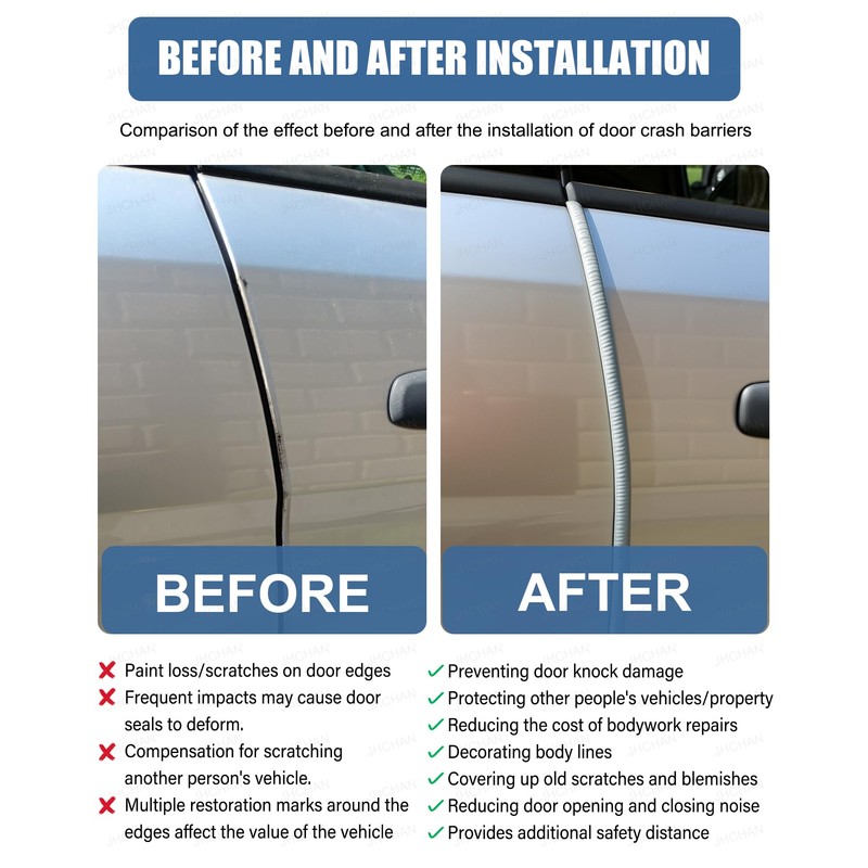 Universal Car Door Edge Protector w Hammer | Auto Anti-Scratch