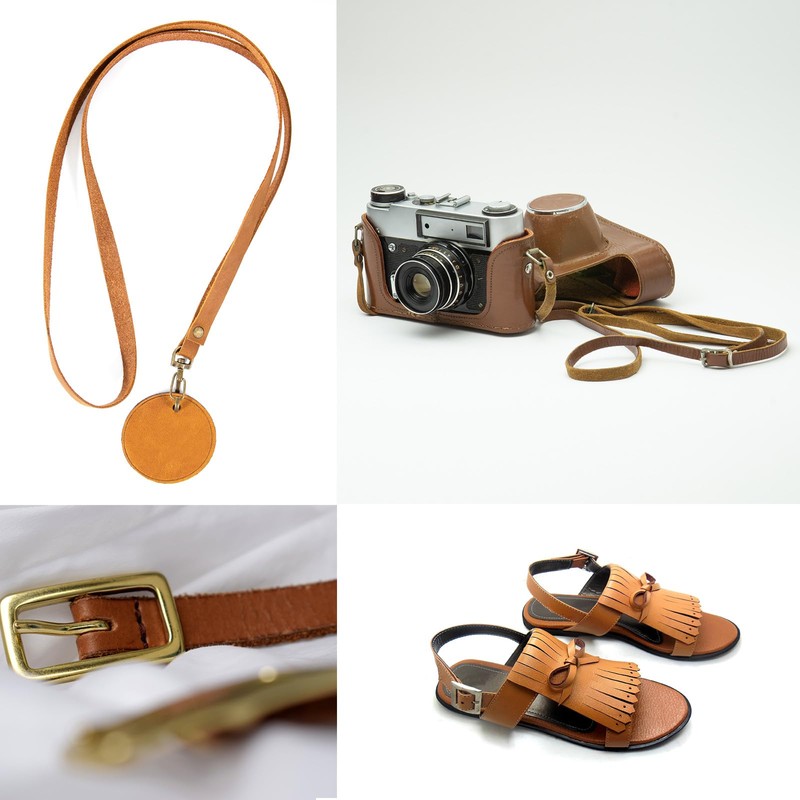 sourcing map Leather Straps Strip Belt 1.2cm(0.5" Width) 100cm(40" Length)