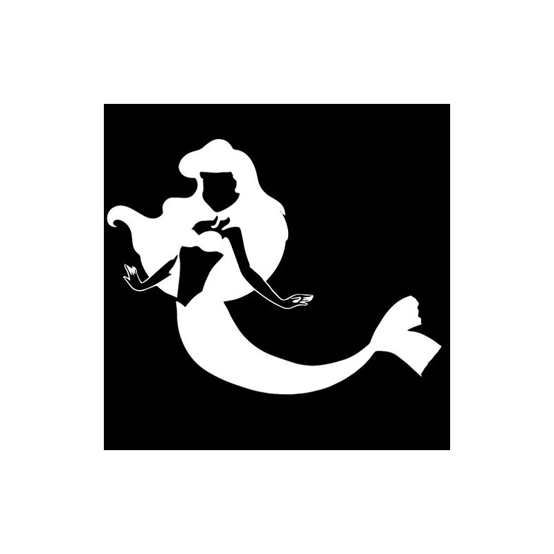 Bargain Max Decals - Mermaid Little Girl Sticker Decal Notebook
