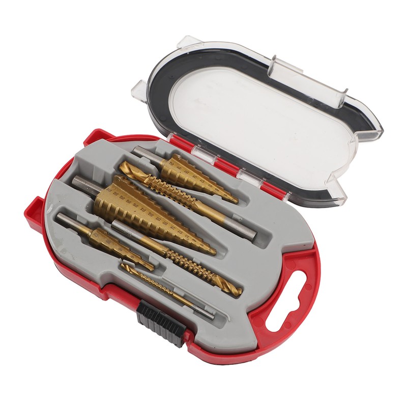6PCS Set Step Drill Bit Set Steel 4‑12 4‑20 4‑32mm