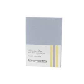 Gerald Wittmann Premium Fitted Sheet 90 x 200 - 100 x 200 cm, 100% Cotton Jersey, Grey
