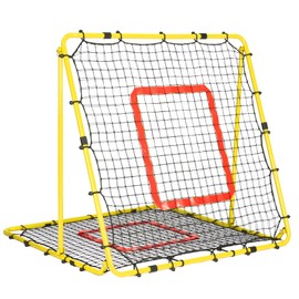 BaseGoal Baseball and Softball Rebounder Net,Baseball Rebounder,Volleyball Rebounder,Pitch Back Net,Multi-Sport Training Rebound Screen,with Pitching Target,Easy Adjustable Angles