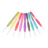 9Pcs Crochet Hooks TPR Ergonomic Soft Handle Easy Identification Wide